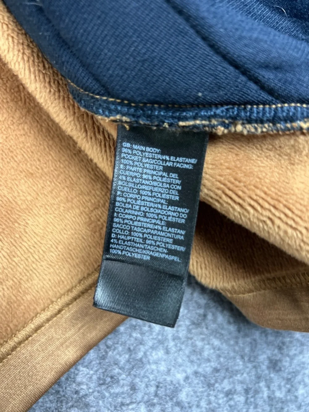 The North Face Tan Fleece Jacket with Logo Tag Men’s Size 2XL